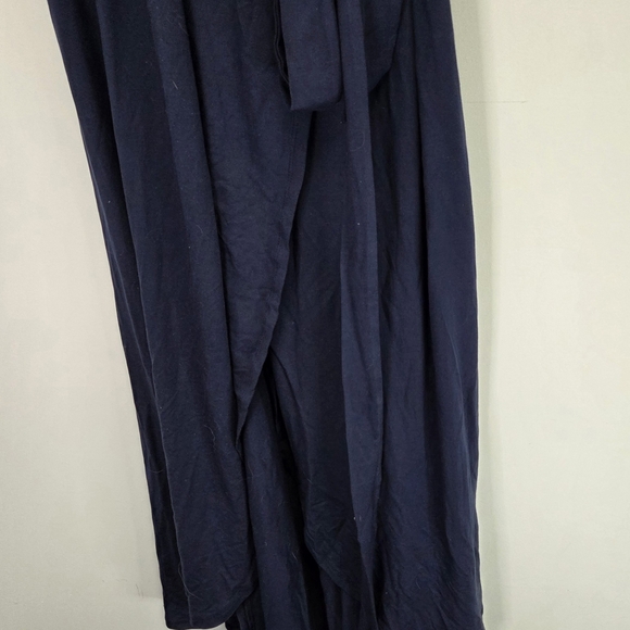 NWT Quince Tencel Jersey Midi Wrap Dress Navy Blue Size Medium New with tags! - Picture 4 of 5